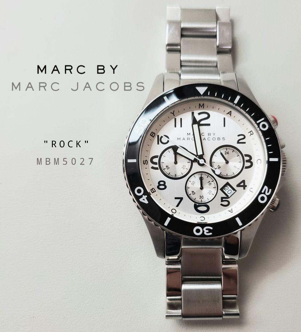  Shop Authentic Marc Jacobs Rock Chronograph White Dial Silver Steel Strap Watch for Men - MBM5027 - Luxxuri
