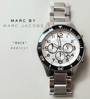  Shop Authentic Marc Jacobs Rock Chronograph White Dial Silver Steel Strap Watch for Men - MBM5027 - Luxxuri