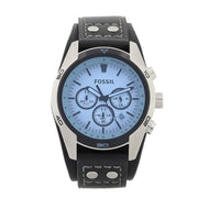  Shop Authentic Fossil Coachman Chronograph Blue Dial Black Leather Strap Watch for Men - CH2564 - Luxxuri