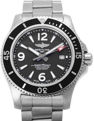  Shop Authentic Breitling Superocean Automatic 44mm Black Dial Silver Steel Strap Watch for Men - A17367D71B1A1 - Luxxuri