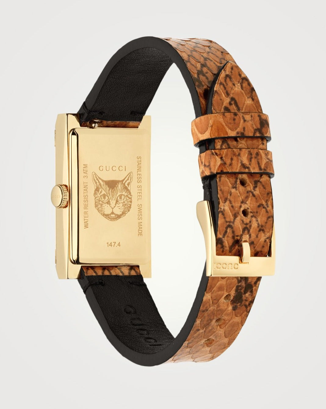  Shop Authentic Gucci G Frame White Dial Brown Leather Strap Watch For Women - YA128523 - Luxxuri