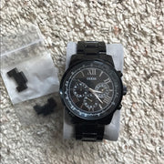  Shop Authentic Guess Horizon Chronograph Black Dial Black Steel Strap Watch For Men - W0379G2 - Luxxuri