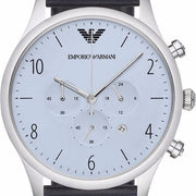  Shop Authentic Emporio Armani Chronograph Blue Dial Blue Leather Strap Watch For Men - AR1889 - Luxxuri