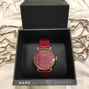  Shop Authentic Marc Jacobs Baker Maroon Dial Maroon Leather Strap Watch for Women - MBM1267 - Luxxuri