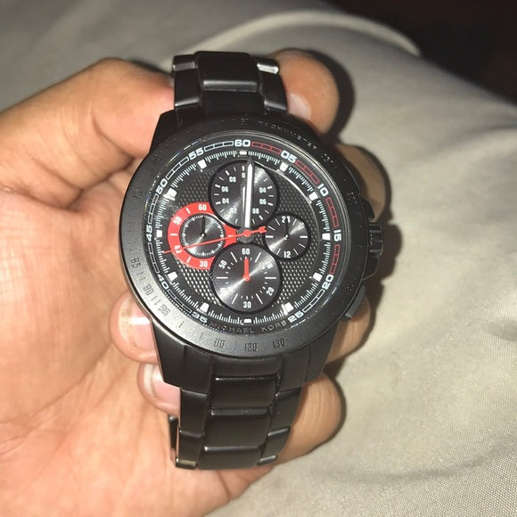  Shop Authentic Michael Kors Ryker Chronograph Black Dial Black Steel Strap Watch For Men - MK8529 - Luxxuri