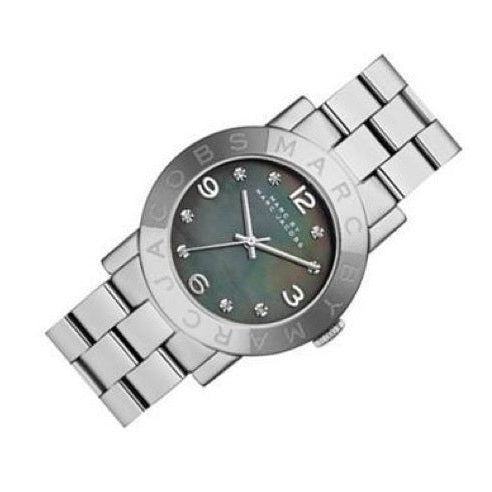  Shop Authentic Marc Jacobs Amy Analog Mother of Pearl Grey Dial Silver Steel Strap Watch for Women - MBM8608 - Luxxuri