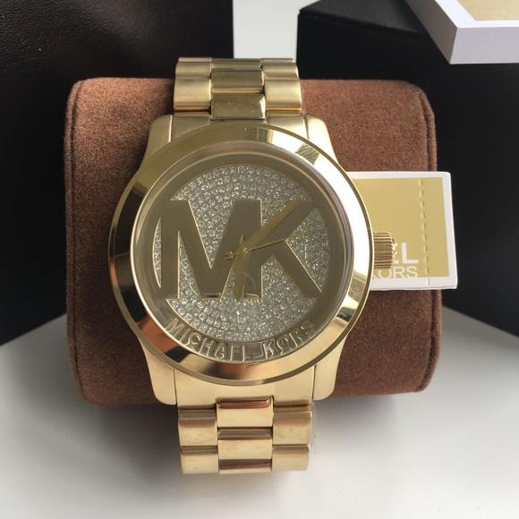  Shop Authentic Michael Kors Runway Gold Dial Gold Steel Strap Watch for Women - MK5706 - Luxxuri