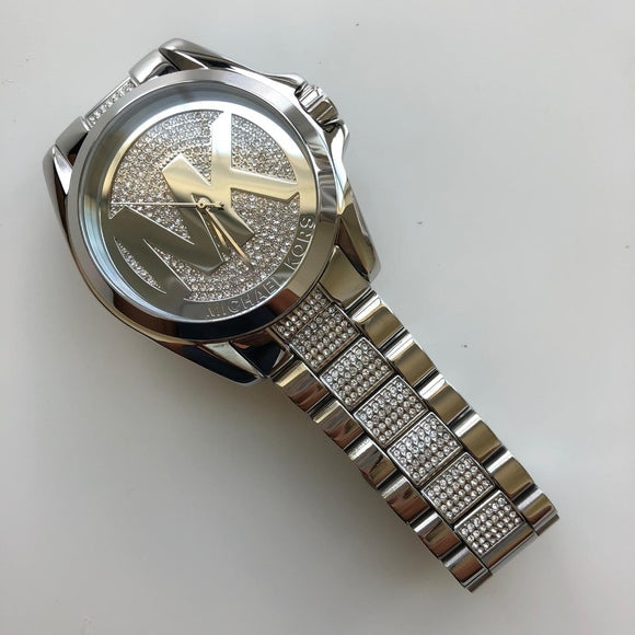  Shop Authentic Michael Kors Bradshaw Silver Dial Silver Stainless Steel Strap Watch for Women - MK6486 - Luxxuri