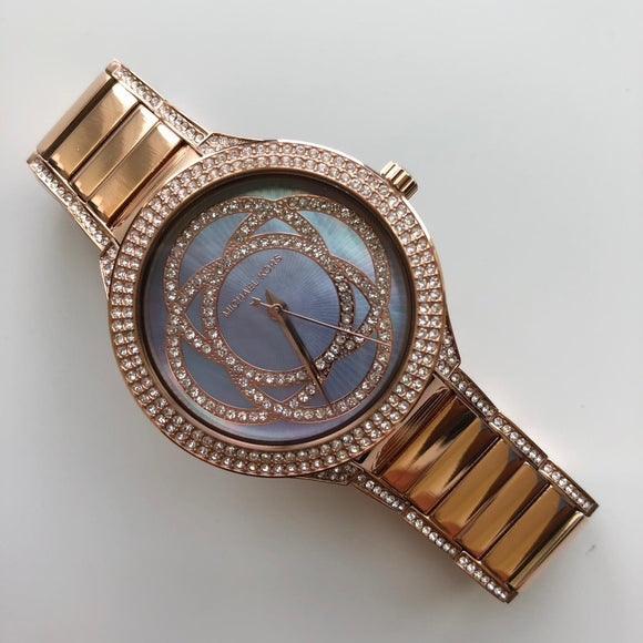  Shop Authentic Michael Kors Kerry Purple Dial Rose Gold Stainless Steel Strap Watch for Women - MK3482 - Luxxuri