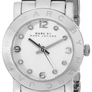  Shop Authentic Marc Jacobs Mini Amy White Dial Silver Steel Strap Watch for Women - MBM3055 - Luxxuri