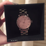  Shop Authentic Marc Jacobs Baker Pink Dial Silver Steel Strap Watch for Women - MBM3280 - Luxxuri