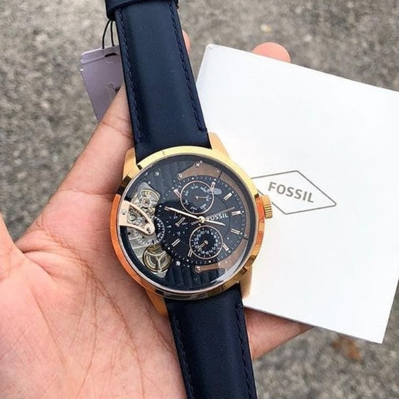  Shop Authentic Fossil Townsman Twist Skeleton Blue Dial Blue Leather Strap Watch for Men -  ME1138 - Luxxuri
