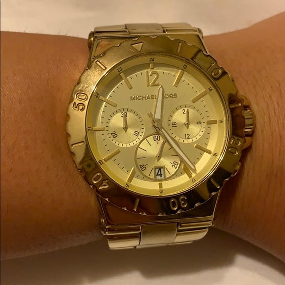  Shop Authentic Michael Kors Dylan Gold Dial Gold Steel Strap Watch for Women - MK5313 - Luxxuri