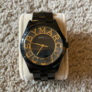  Shop Authentic Marc Jacobs Henry Transparent Black Dial Black Steel Strap Watch for Women - MBM3255 - Luxxuri
