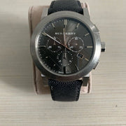  Shop Authentic Burberry The City Grey Dial Black Leather Strap Watch for Men - BU9362 - Luxxuri