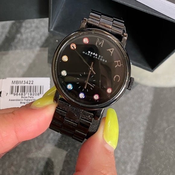  Shop Authentic Marc Jacobs Baker Black Dial Black Steel Strap Watch for Women - MBM3425 - Luxxuri