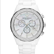  Shop Authentic Emporio Armani Ceramica Chronograph White Dial White Ceramic Strap Watch For Women - AR1456 - Luxxuri