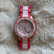 Shop Authentic Marc Jacobs Rock Chronograph White Dial Two Tone Silicone Strap Watch for Women - MBM2593 - Luxxuri