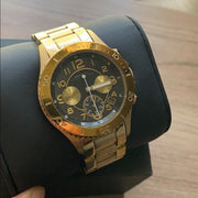 Shop Authentic Marc Jacobs Rock Chronograph Black Dial Gold Steel Strap Watch for Women - MBM3253 - Luxxuri