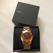  Shop Authentic Marc Jacobs Amy Mother of Pearl Black Dial Rose Gold Steel Strap Watch for Women - MBM8610 - Luxxuri