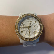  Shop Authentic Michael Kors Runway White Dial White Steel Strap Watch for Women - MK5237 - Luxxuri