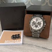  Shop Authentic Michael Kors Bradshaw Chronograph Quartz White Dial Grey Steel Strap Watch For Men - MK5952 - Luxxuri