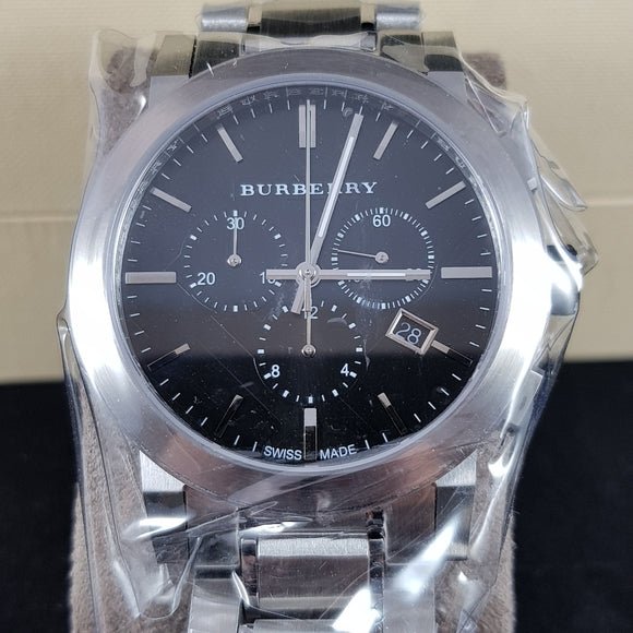  Shop Authentic Burberry The City Black Dial Silver Steel Strap Watch for Men - BU9351 - Luxxuri