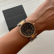  Shop Authentic Michael Kors Skylar Black Dial Two Tone Steel Strap Watch for Women - MK5957 - Luxxuri
