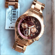  Shop Authentic Marc Jacobs Rock Chronograph Mother of Pearl Red Dial Rose Gold Steel Strap Unisex Watch - MBM3251 - Luxxuri