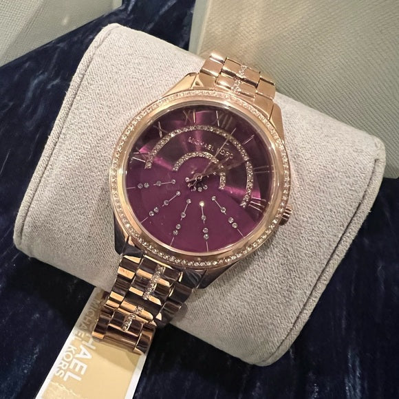  Shop Authentic Michael Kors Lauryn Pink Dial Rose Gold Steel Strap Watch for Women - MK3722 - Luxxuri