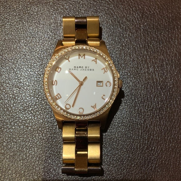  Shop Authentic Marc Jacobs Henry Diamonds White Dial Rose Gold Steel Strap Watch for Women - MBM3079 - Luxxuri