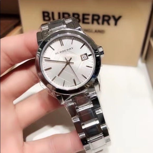  Shop Authentic Burberry The City White Dial Silver Steel Strap Watch for Women - BU9100 - Luxxuri