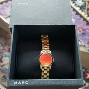  Shop Authentic Marc Jacobs Henry Dinky Red Dial Gold Steel Strap Watch for Women - MBM3202 - Luxxuri
