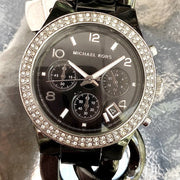  Shop Authentic Michael Kors Ceramic Black Dial Black Steel Strap Watch for Women - MK5388 - Luxxuri