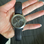  Shop Authentic Burberry The City Grey Dial Black Leather Strap Watch for Men - BU9359 - Luxxuri