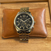  Shop Authentic Michael Kors Lexington Chronograph Black Dial Gold Steel Strap Watch for Men - MK8286 - Luxxuri