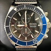  Shop Authentic Hugo Boss Ocean Edition Black Dial Silver Mesh Strap Watch for Men - 1513742 - Luxxuri