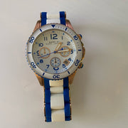  Shop Authentic Marc Jacobs Rock Chronograph White Dial Two Tone Silicone Strap Watch for Women - MBM2594 - Luxxuri