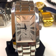 Shop Authentic Emporio Armani Classic White Dial Silver Steel Strap Watch For Men - AR0145 - Luxxuri