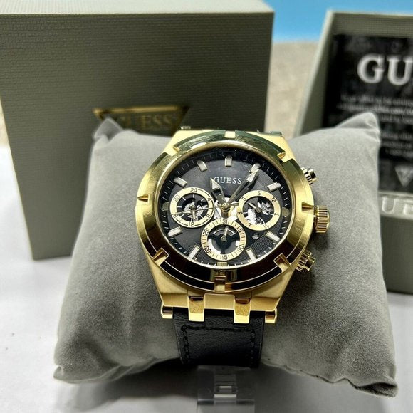  Shop Authentic Guess Continental Black Dial Black Rubber Strap Watch for Men - GW0262G2 - Luxxuri