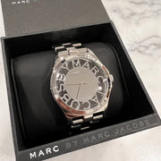  Shop Authentic Marc Jacobs Henry Transparent Silver Dial Silver Steel Strap Watch for Women - MBM3205 - Luxxuri