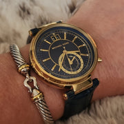  Shop Authentic Michael Kors Sawyer Blue Dial Blue Leather Strap Watch for Women - MK2425 - Luxxuri