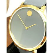  Shop Authentic Movado 70th Anniversary Special Edition Grey Dial Grey Leather Strap Watch For Women - 0607140 - Luxxuri