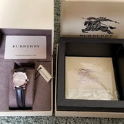  Shop Authentic Burberry The City Beige Dial Brown Leather Strap Watch for Women - BU9208 - Luxxuri