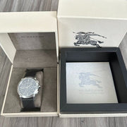  Shop Authentic Burberry The City Grey Dial Black Leather Strap Watch for Men - BU9359 - Luxxuri