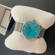  Shop Authentic Gucci G-Timeless Turquiose Mother of Pearl Dial Silver Mesh Bracelet Watch For Women - YA1264039 - Luxxuri