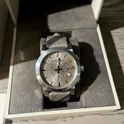  Shop Authentic Burberry The City Nova White Dial Checked Brown Leather Strap Watch for Men - BU9357 - Luxxuri