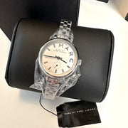  Shop Authentic Marc Jacobs Sally White Dial Silver Steel Strap Watch for Women - MBM8642 - Luxxuri