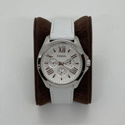  Shop Authentic Fossil Cecile White Dial White Leather Strap Watch for Women - AM4484 - Luxxuri