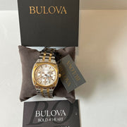  Shop Authentic Bulova Classic Multi Function Silver Dial Two Tone Steel Strap Watch for Men - 98C142 - Luxxuri